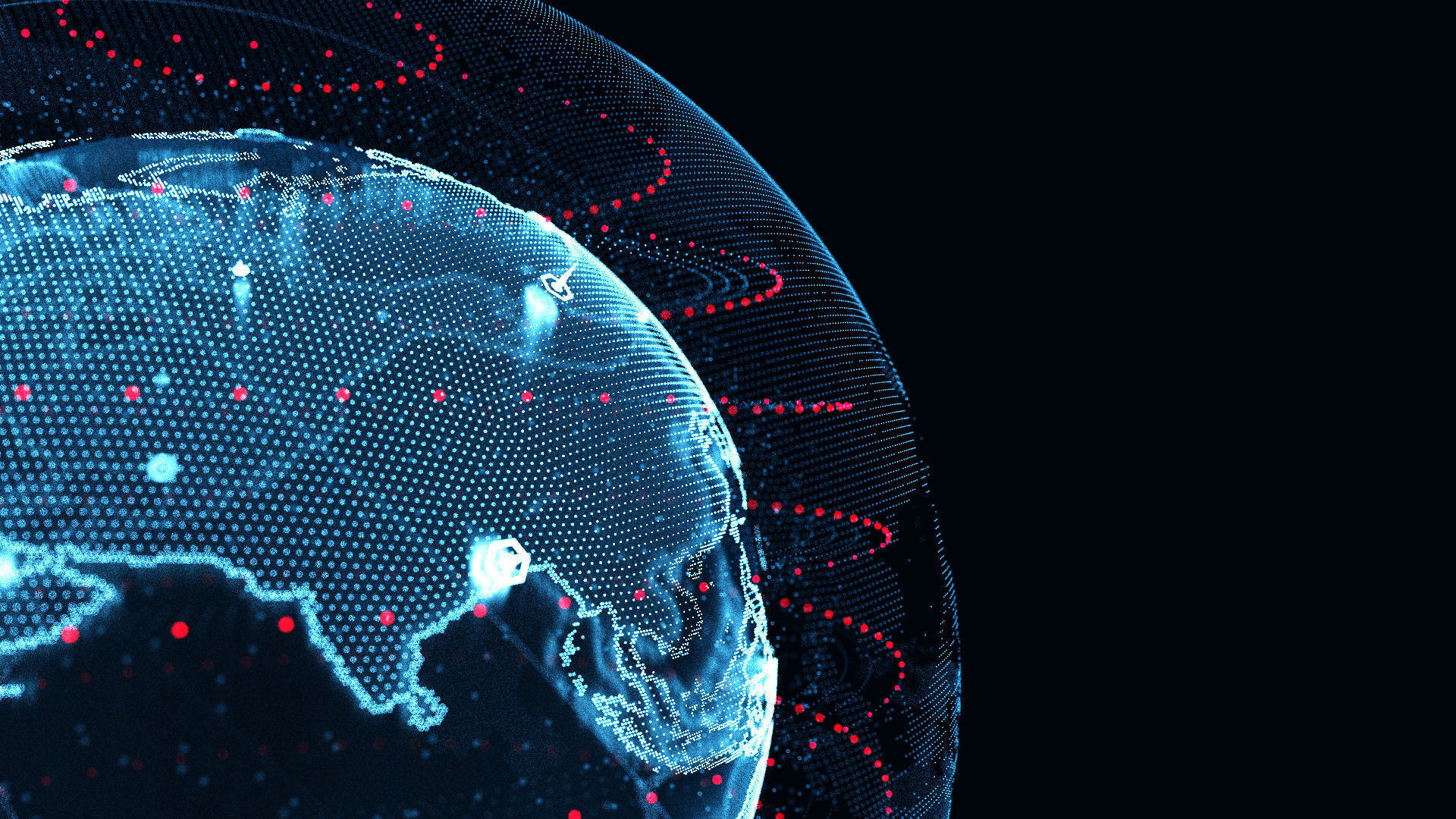 Animated Hologram Planet Earth v2 3D model_7