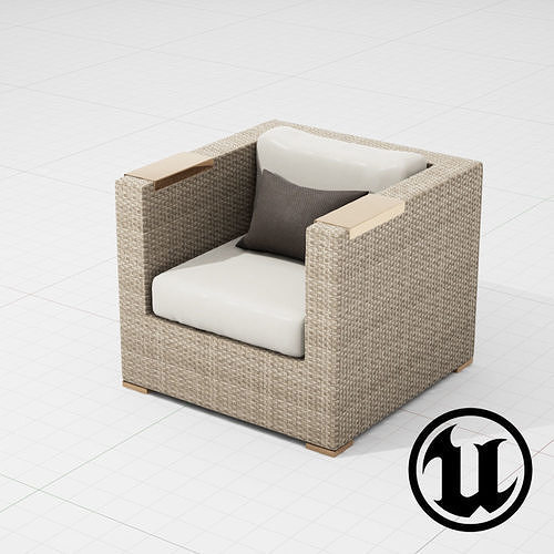 Patio Furniture 003 Chair UE4 Low-poly 3D model