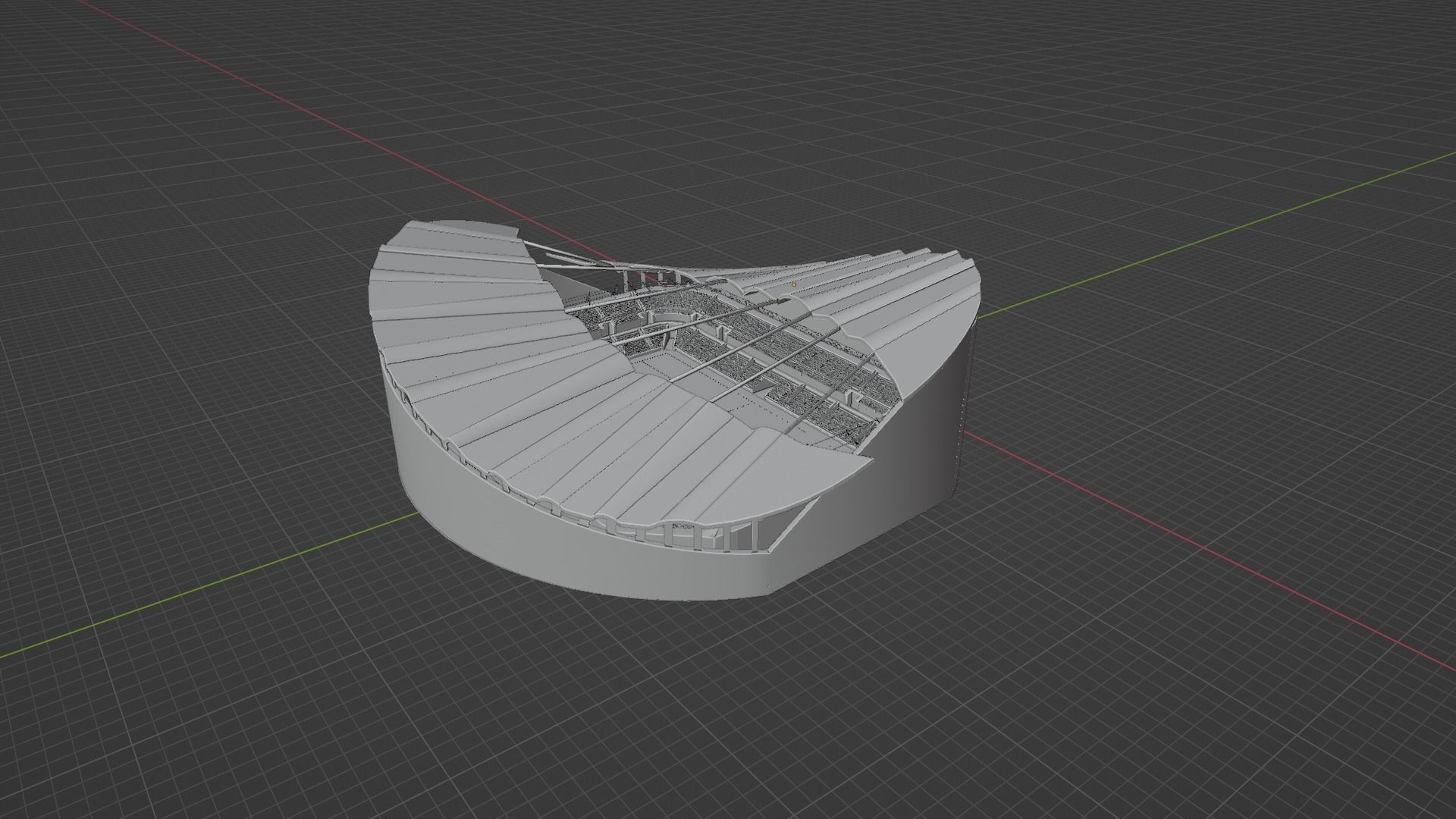 Soccer Stadium Low-poly 3D model_8