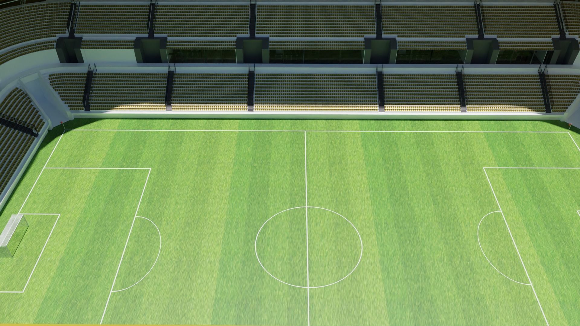 Soccer Stadium Low-poly 3D model_5