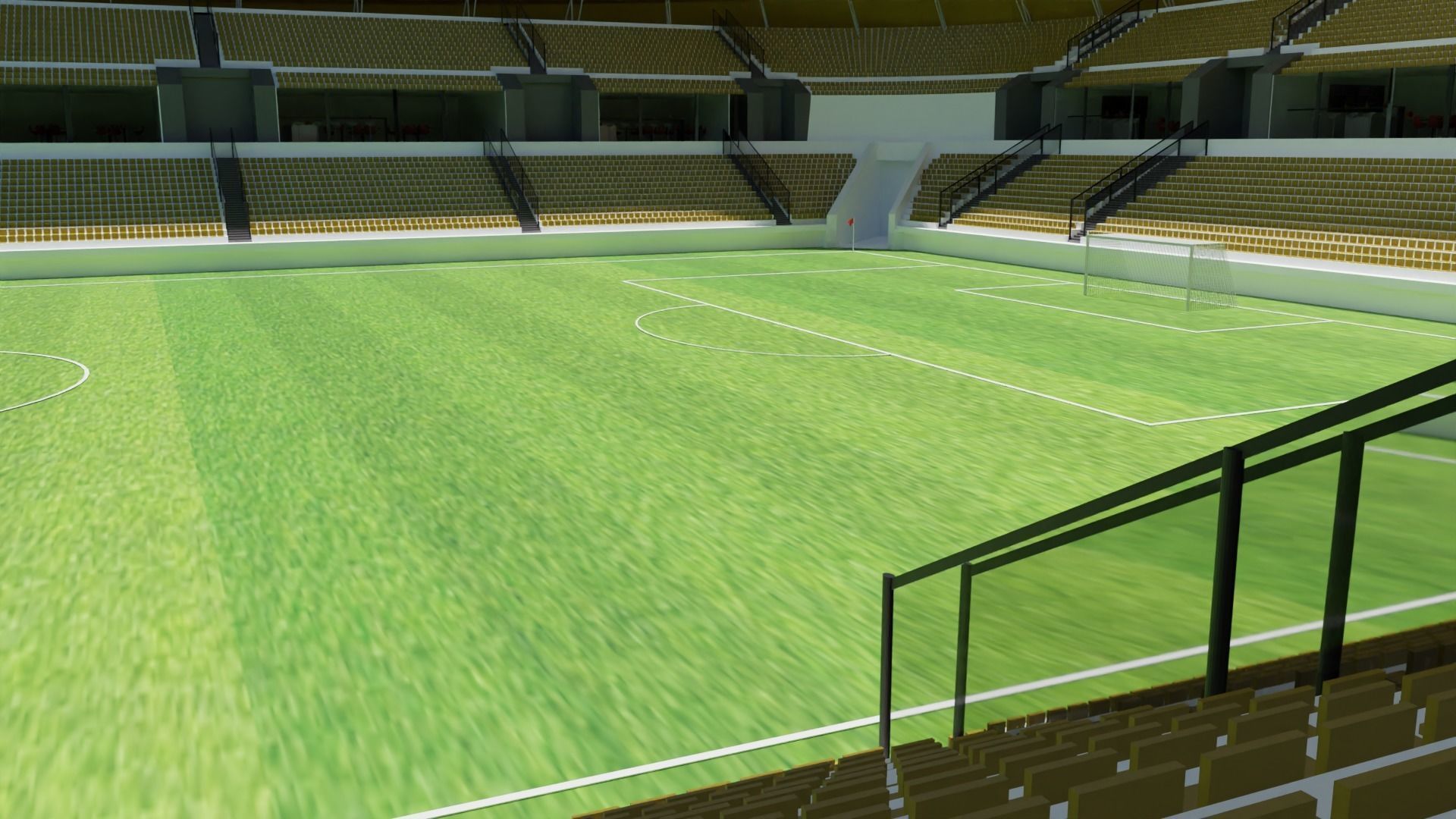 Soccer Stadium Low-poly 3D model_7