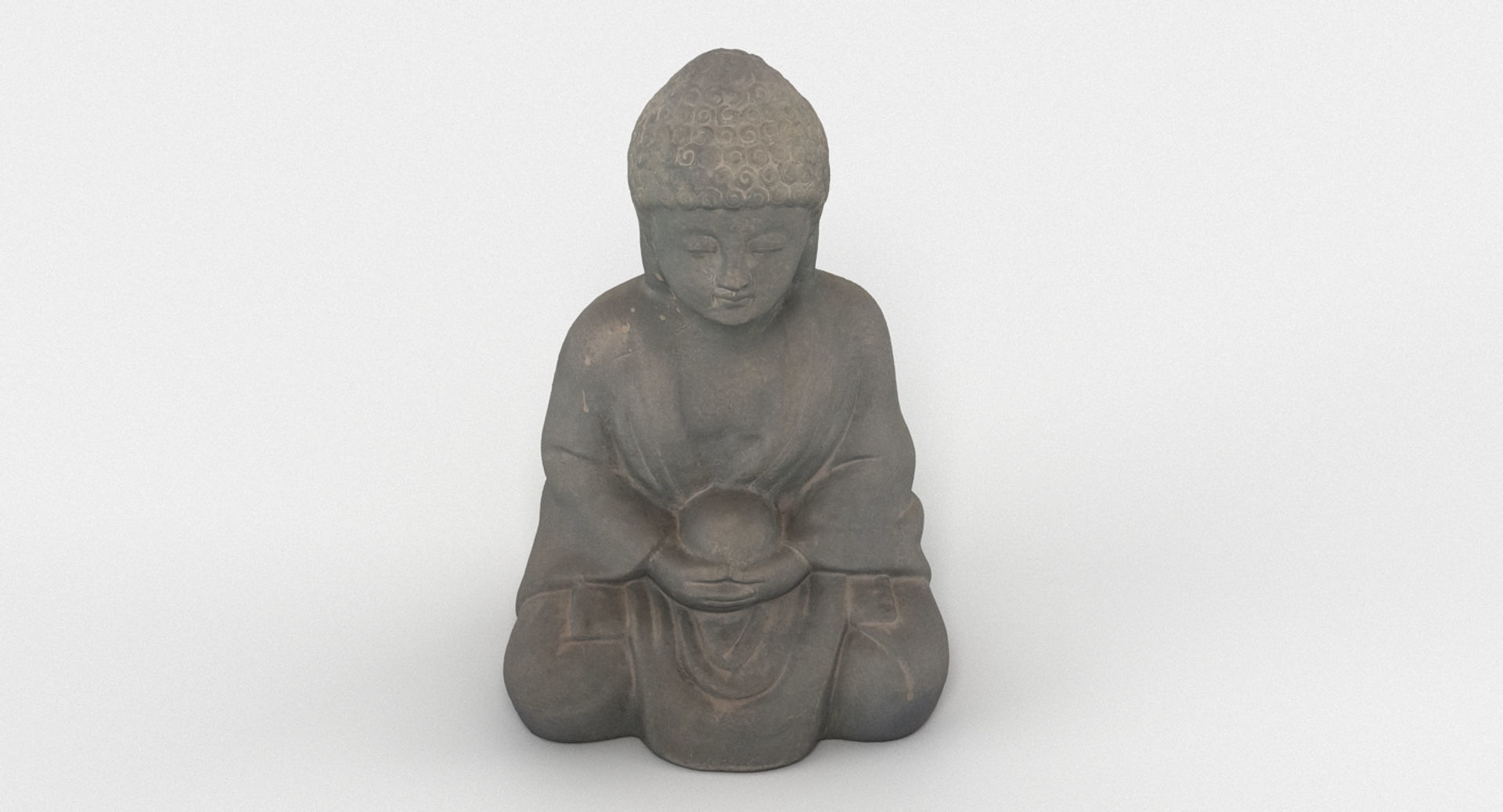 Buddha Statue Figurine 001 3D model_9
