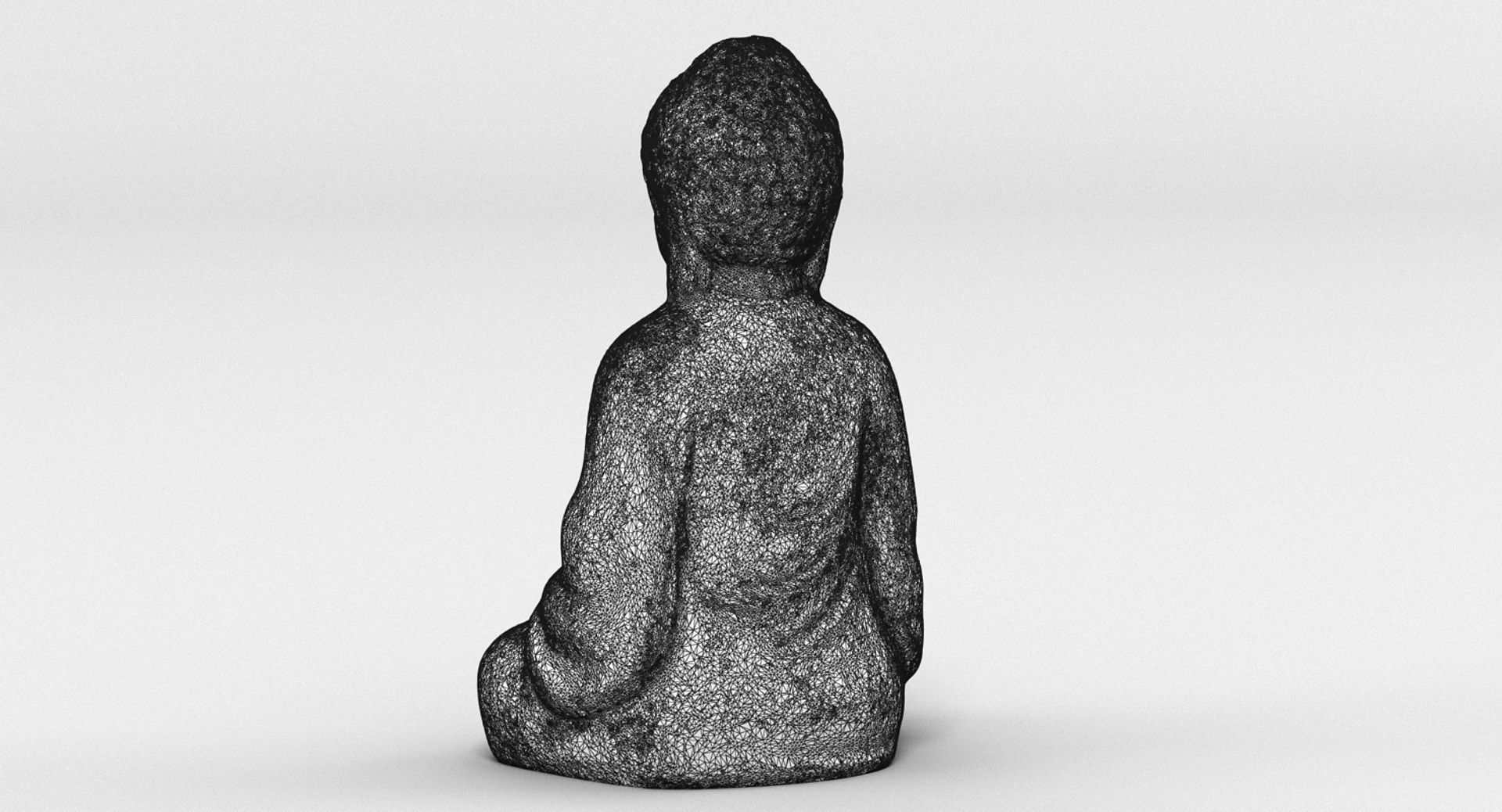 Buddha Statue Figurine 001 3D model_8