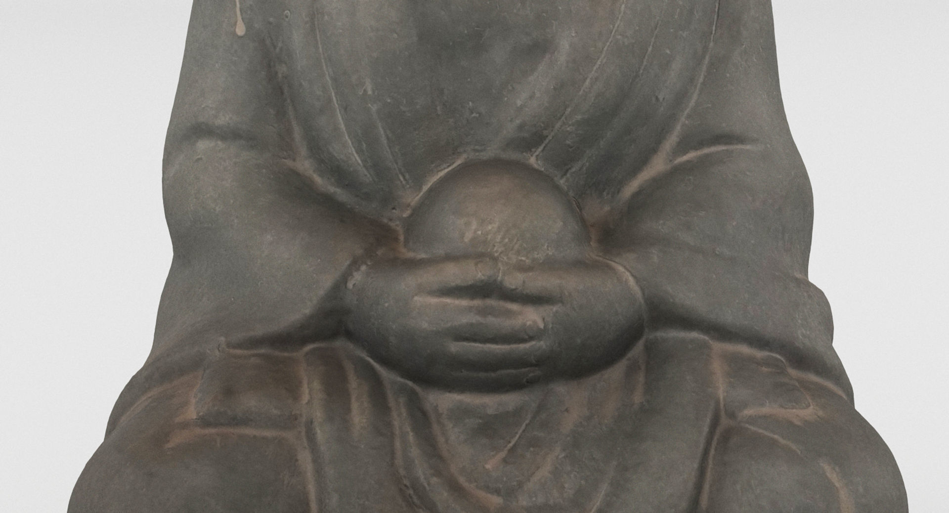 Buddha Statue Figurine 001 3D model_1