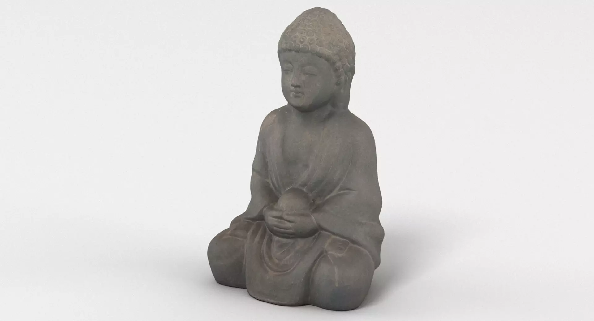 Buddha Statue Figurine 001 3D model_0