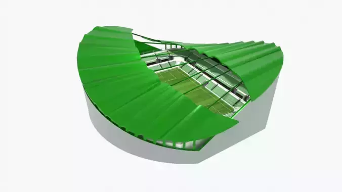 Soccer Stadium Low-poly 3D model