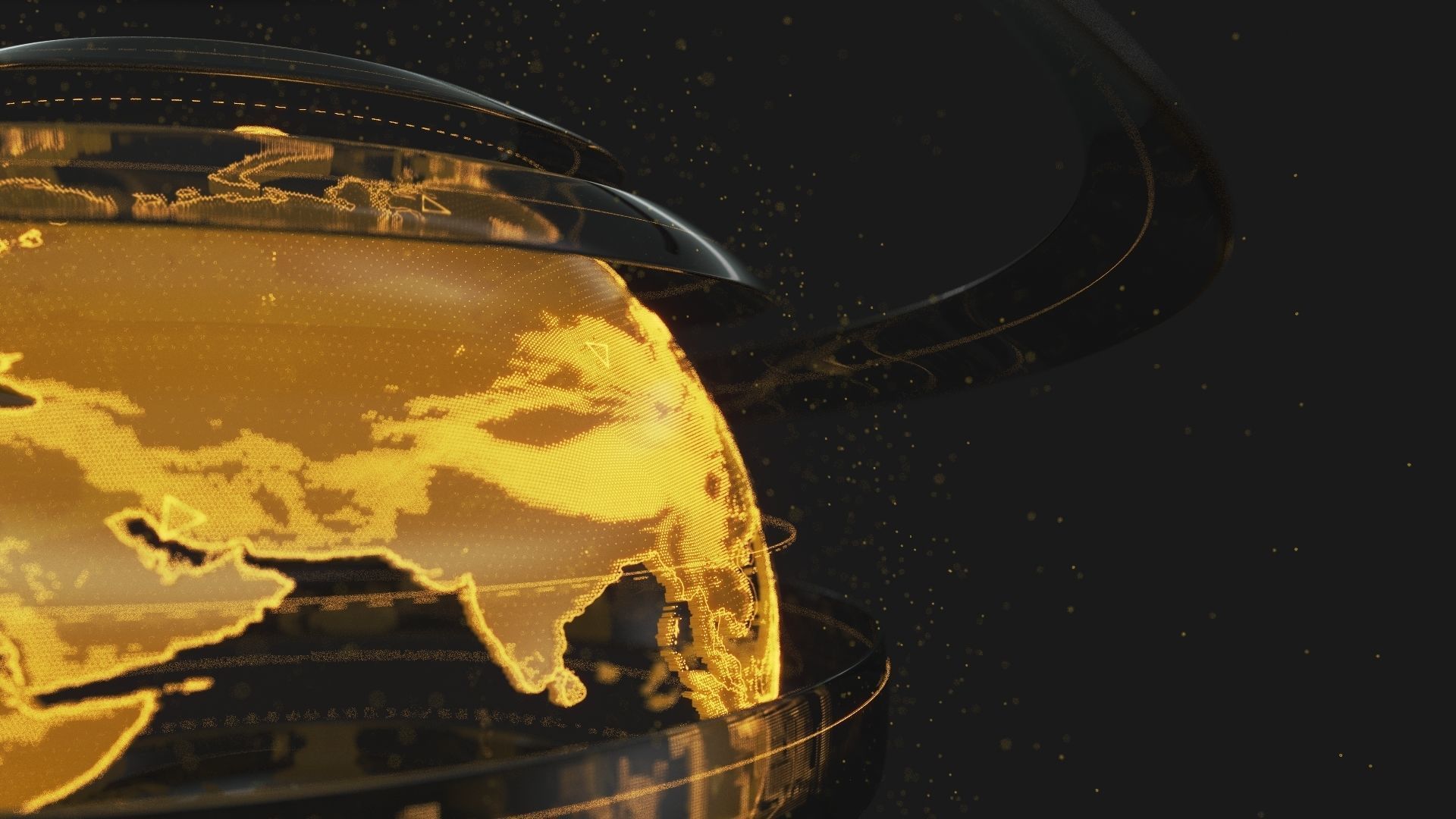 Animated Hologram Planet Earth v5 3D model_9