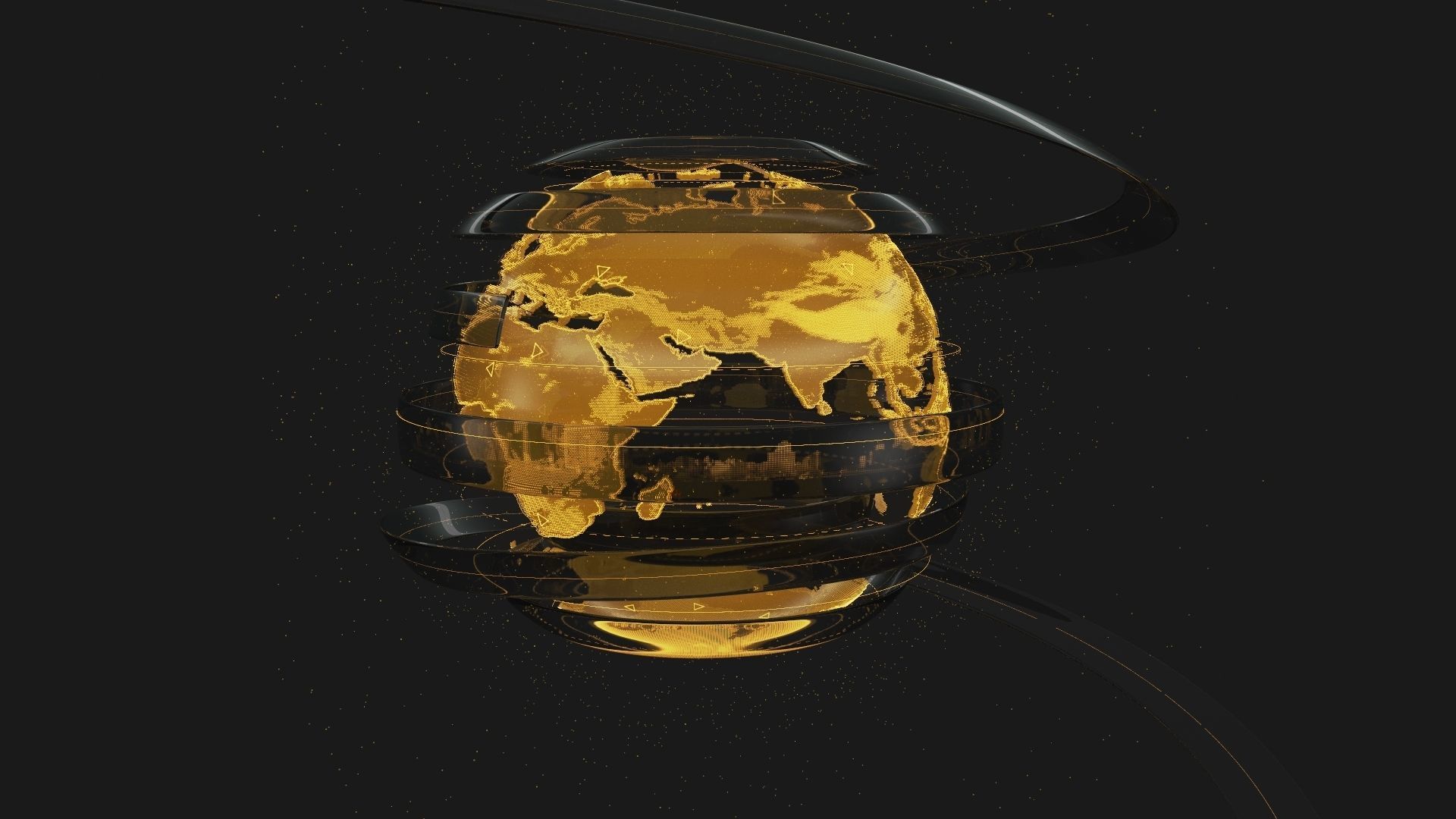 Animated Hologram Planet Earth v5 3D model_2