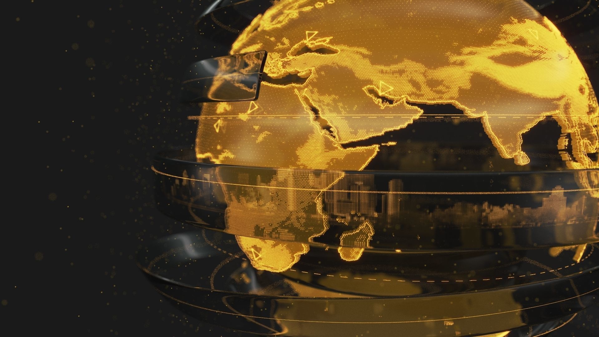 Animated Hologram Planet Earth v5 3D model_7