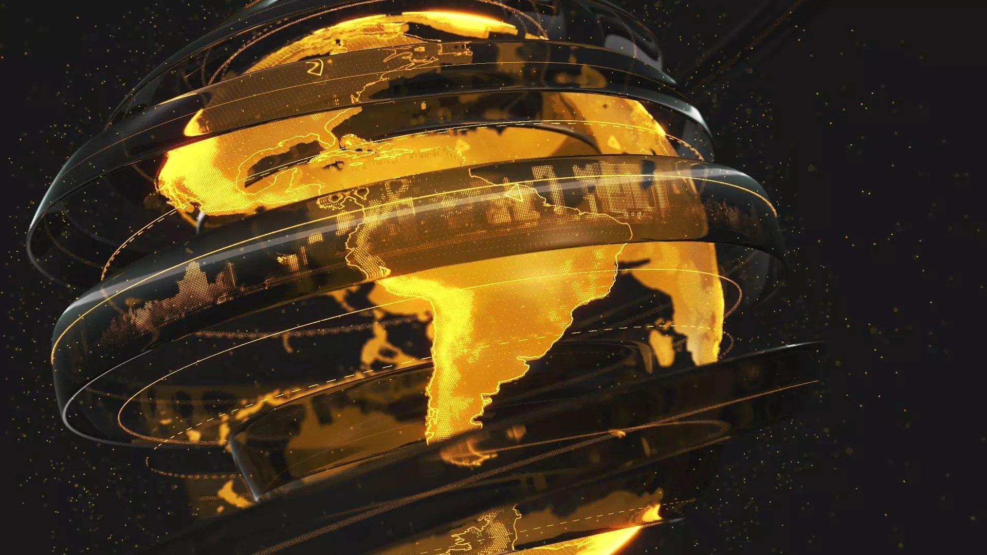 Animated Hologram Planet Earth v5 3D model_0