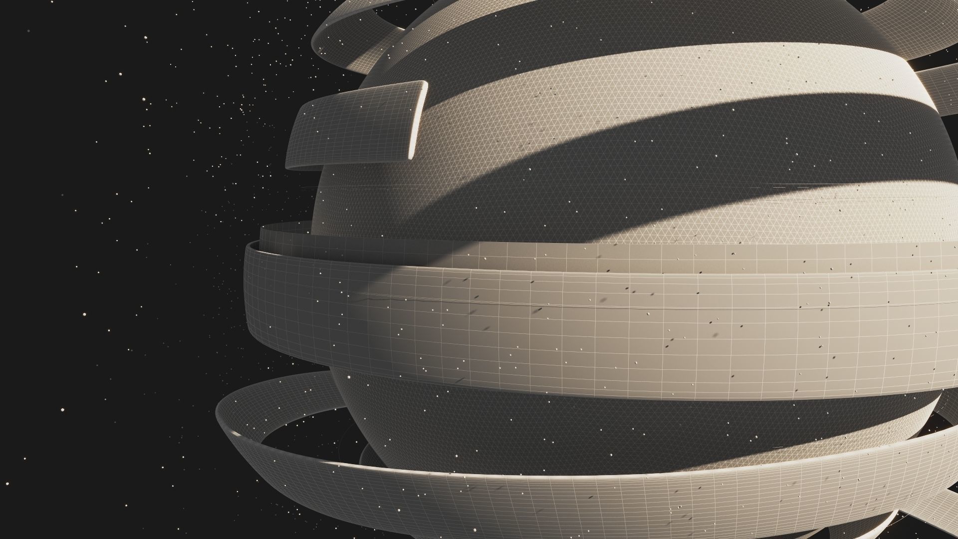 Animated Hologram Planet Earth v5 3D model_11