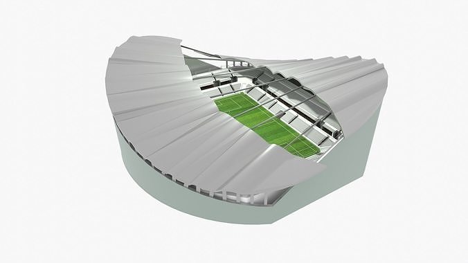 Soccer Stadium Low-poly 3D model