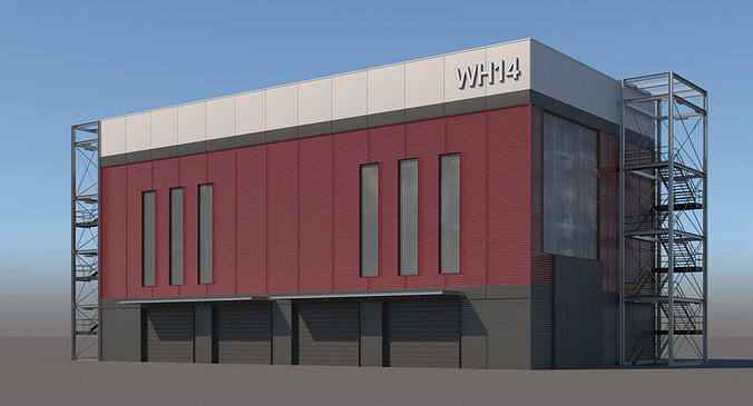 Industrial Warehouse Exterior 17 3D model