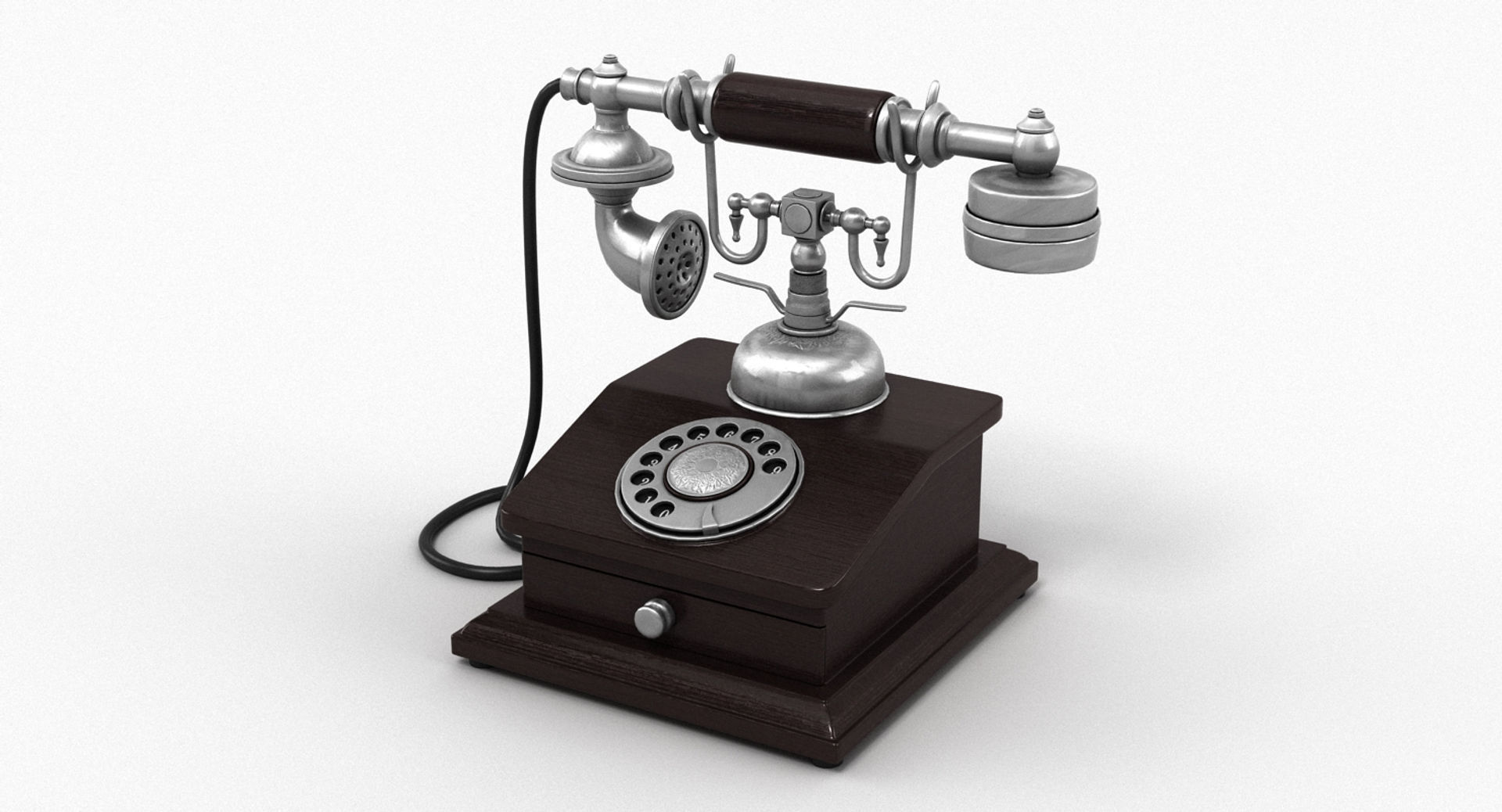 1900s Classic Rotary Telephone 01 3D model_3