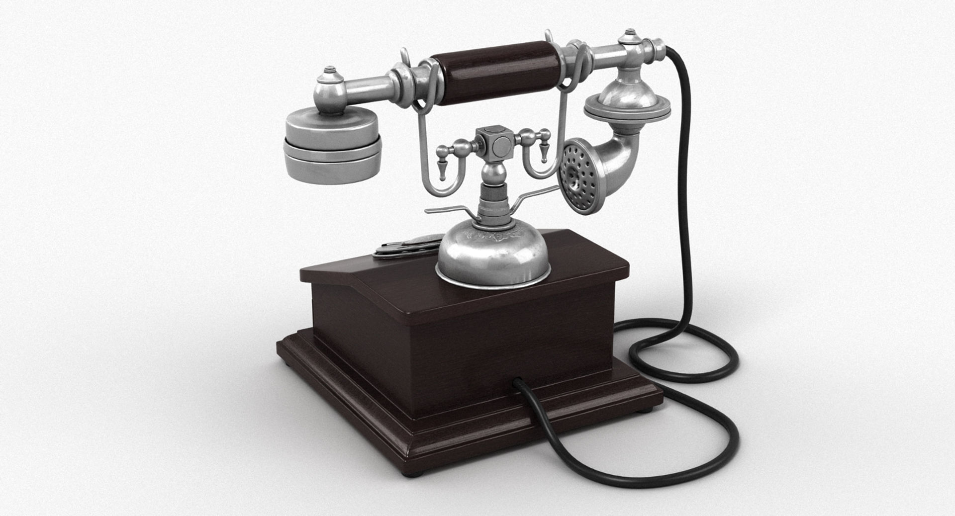 1900s Classic Rotary Telephone 01 3D model_6