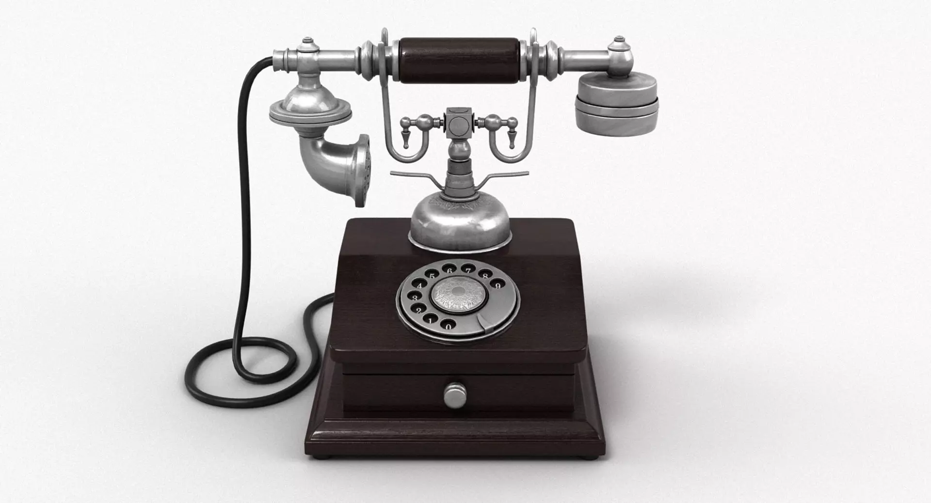 1900s Classic Rotary Telephone 01 3D model_0