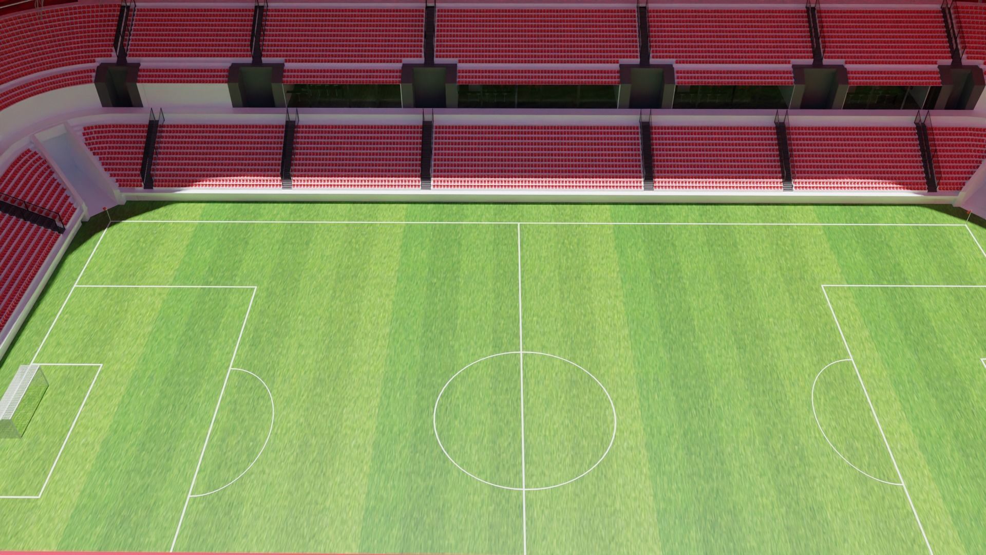 Soccer Stadium Low-poly 3D model_5