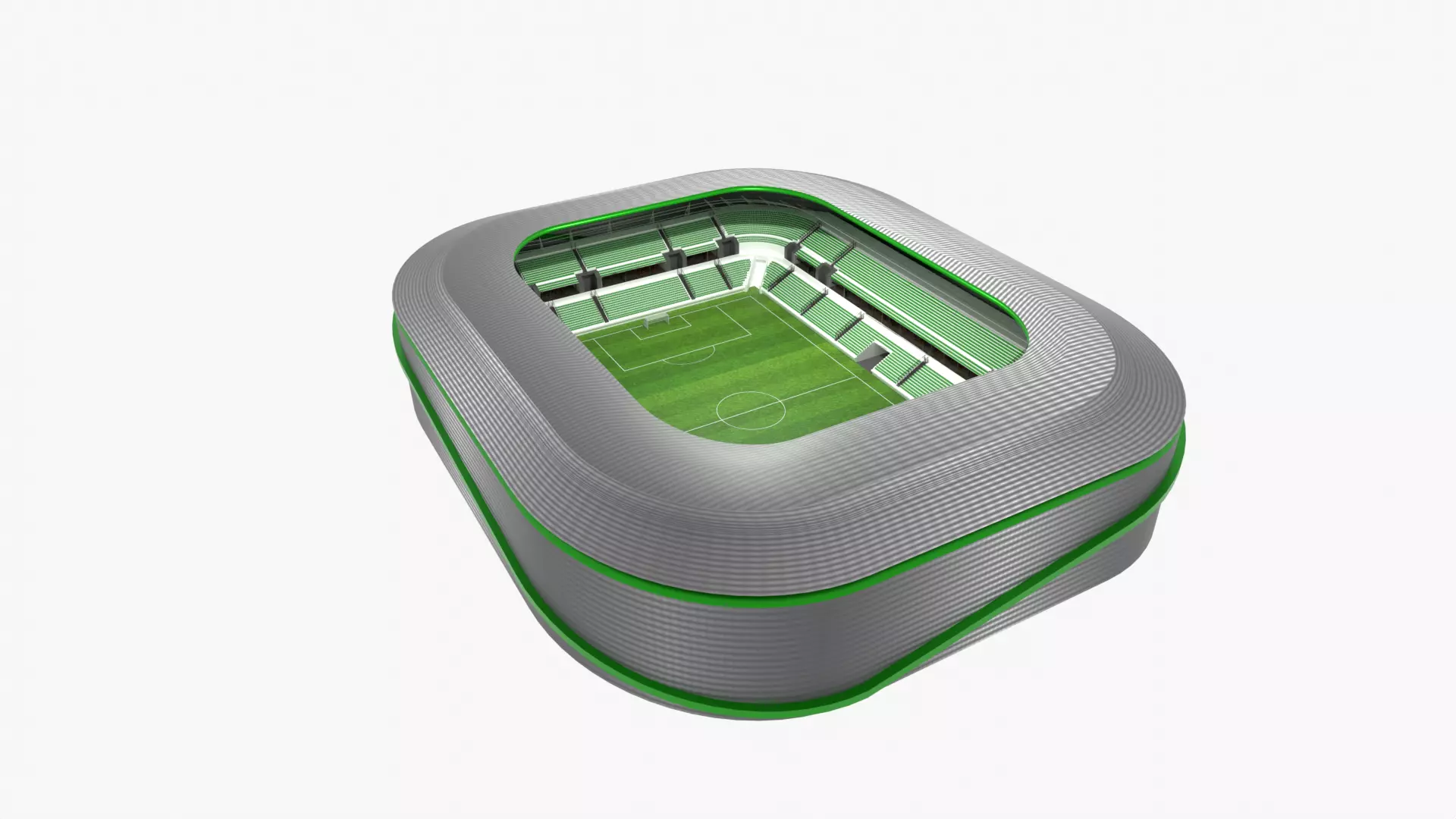 Soccer Stadium Low-poly 3D model_0