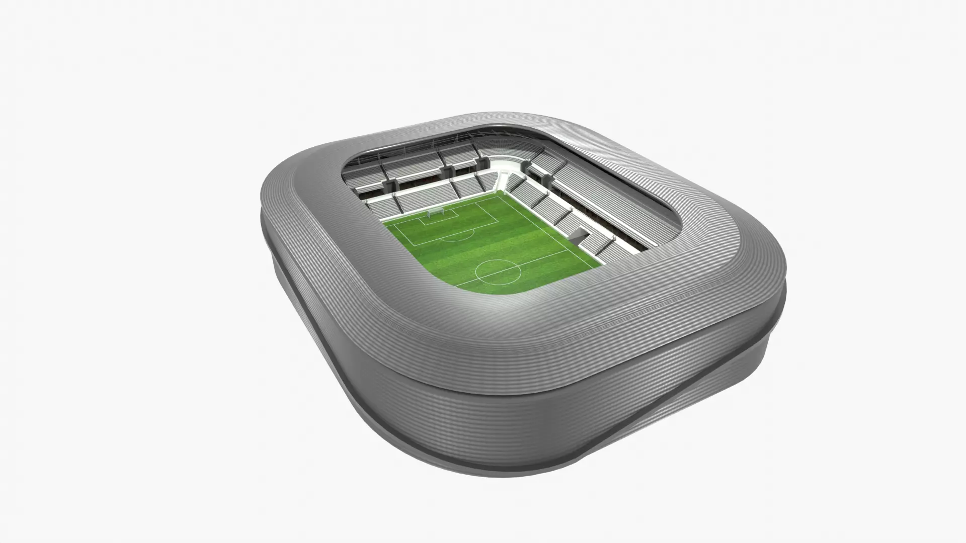 Soccer Stadium Low-poly 3D model_0
