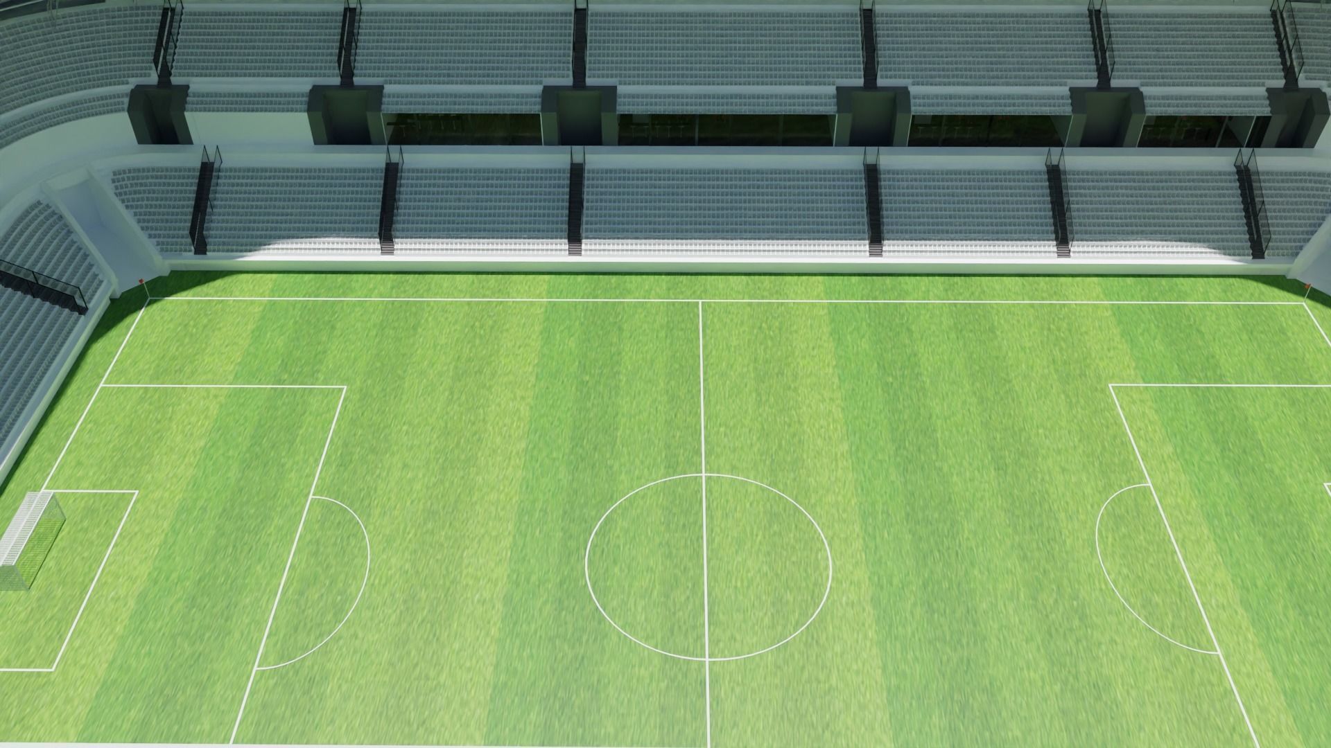 Soccer Stadium Low-poly 3D model_5