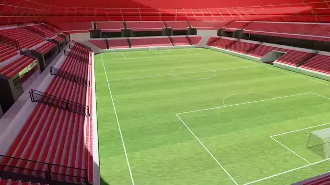 Soccer Stadium Low-poly 3D model