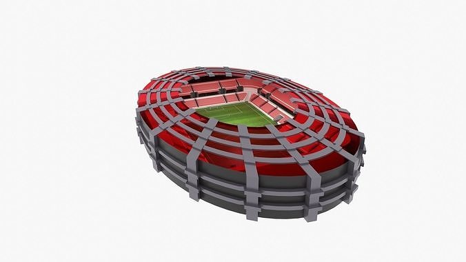 Soccer Stadium Low-poly 3D model