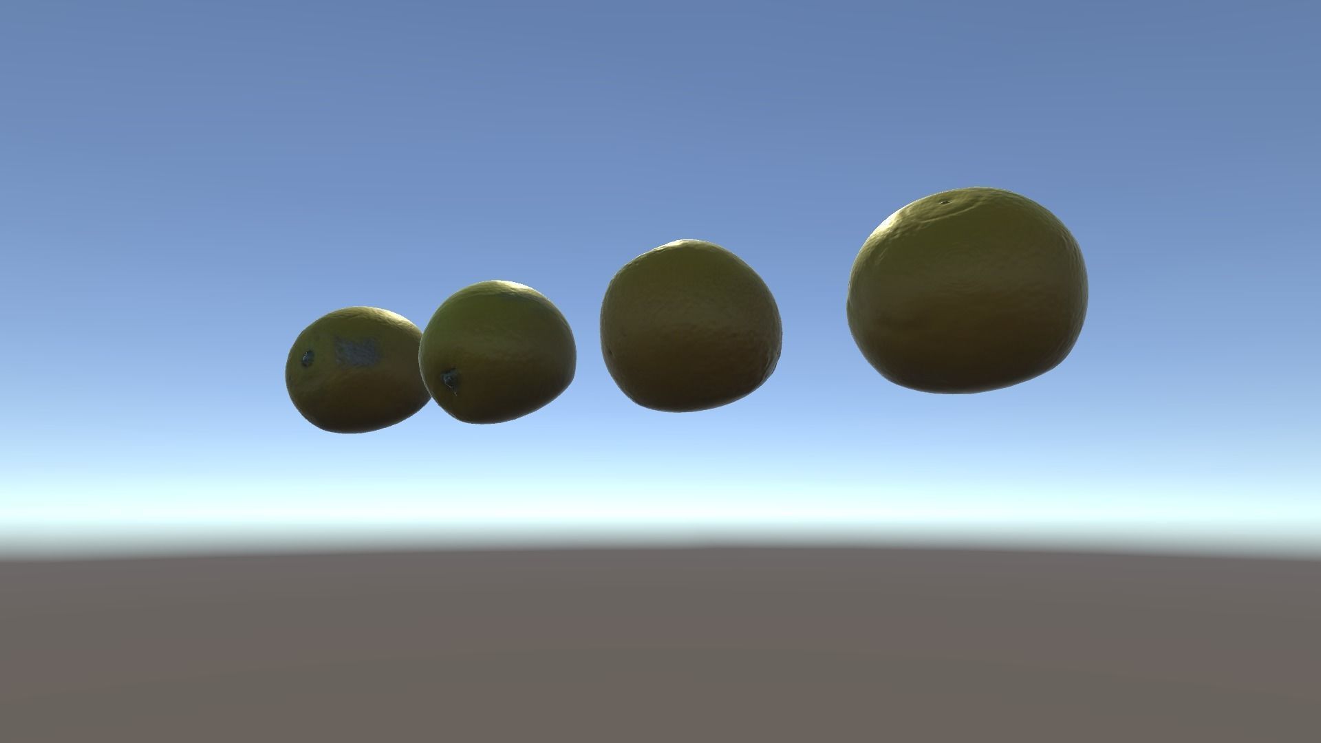 Scanned Oranges Low-poly 3D model_4