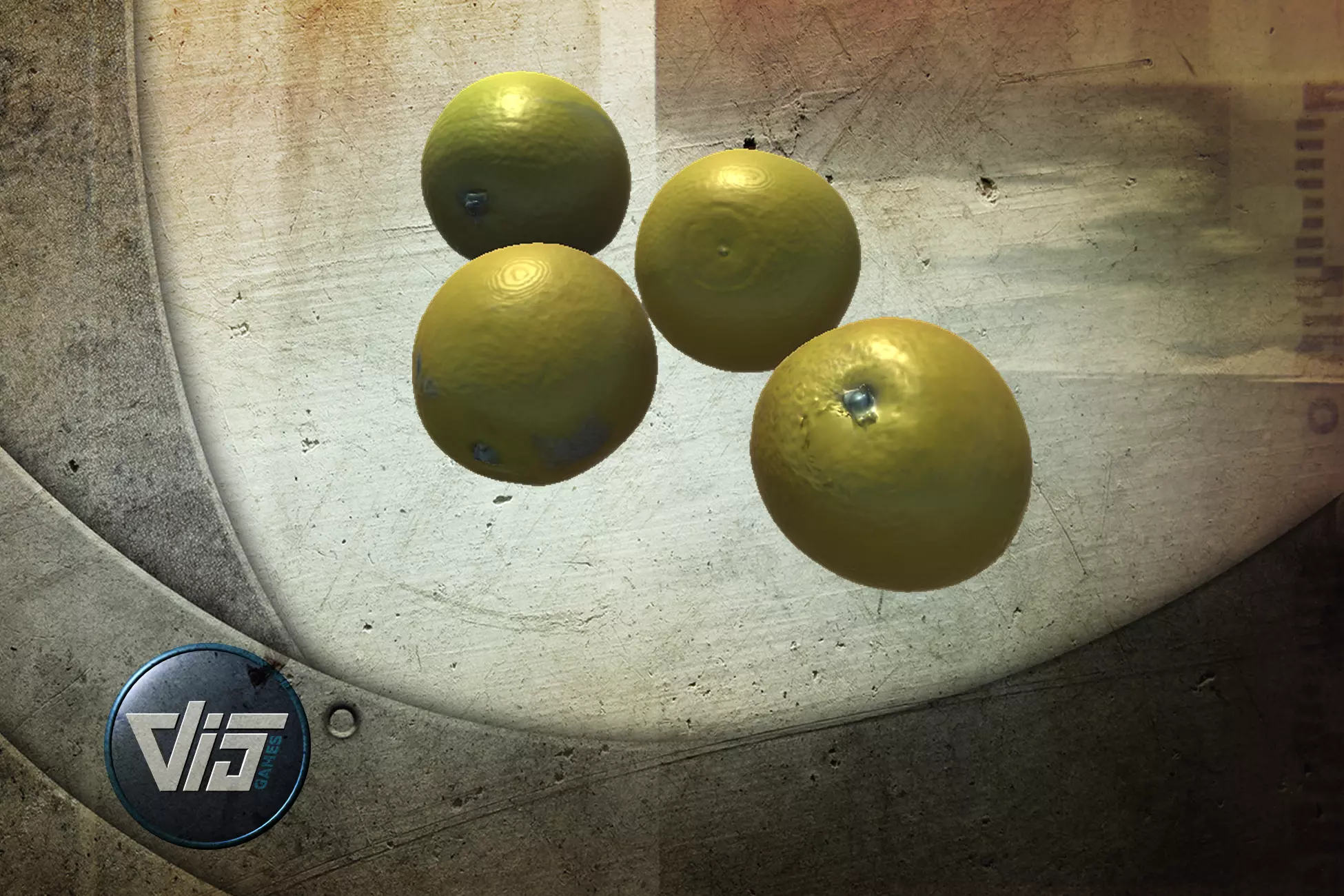 Scanned Oranges Low-poly 3D model_0