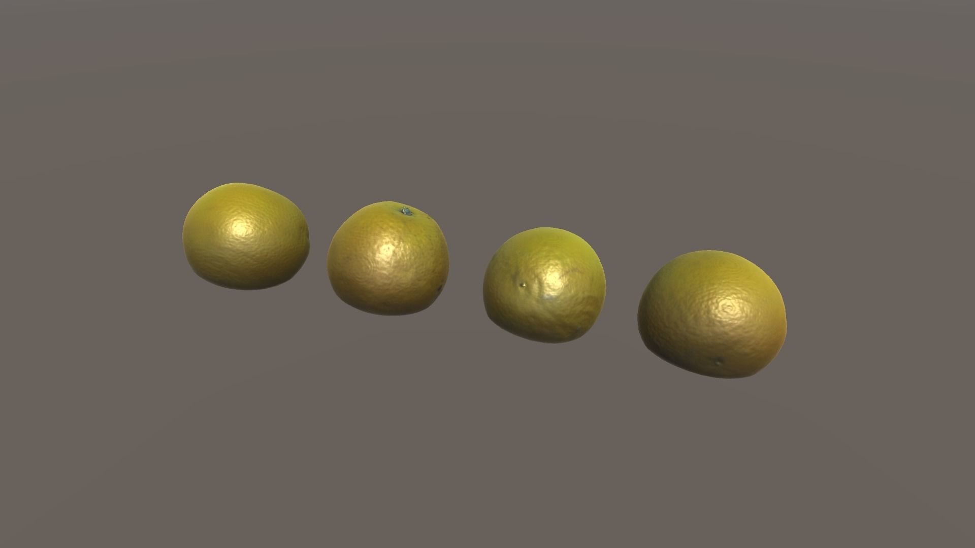 Scanned Oranges Low-poly 3D model_1