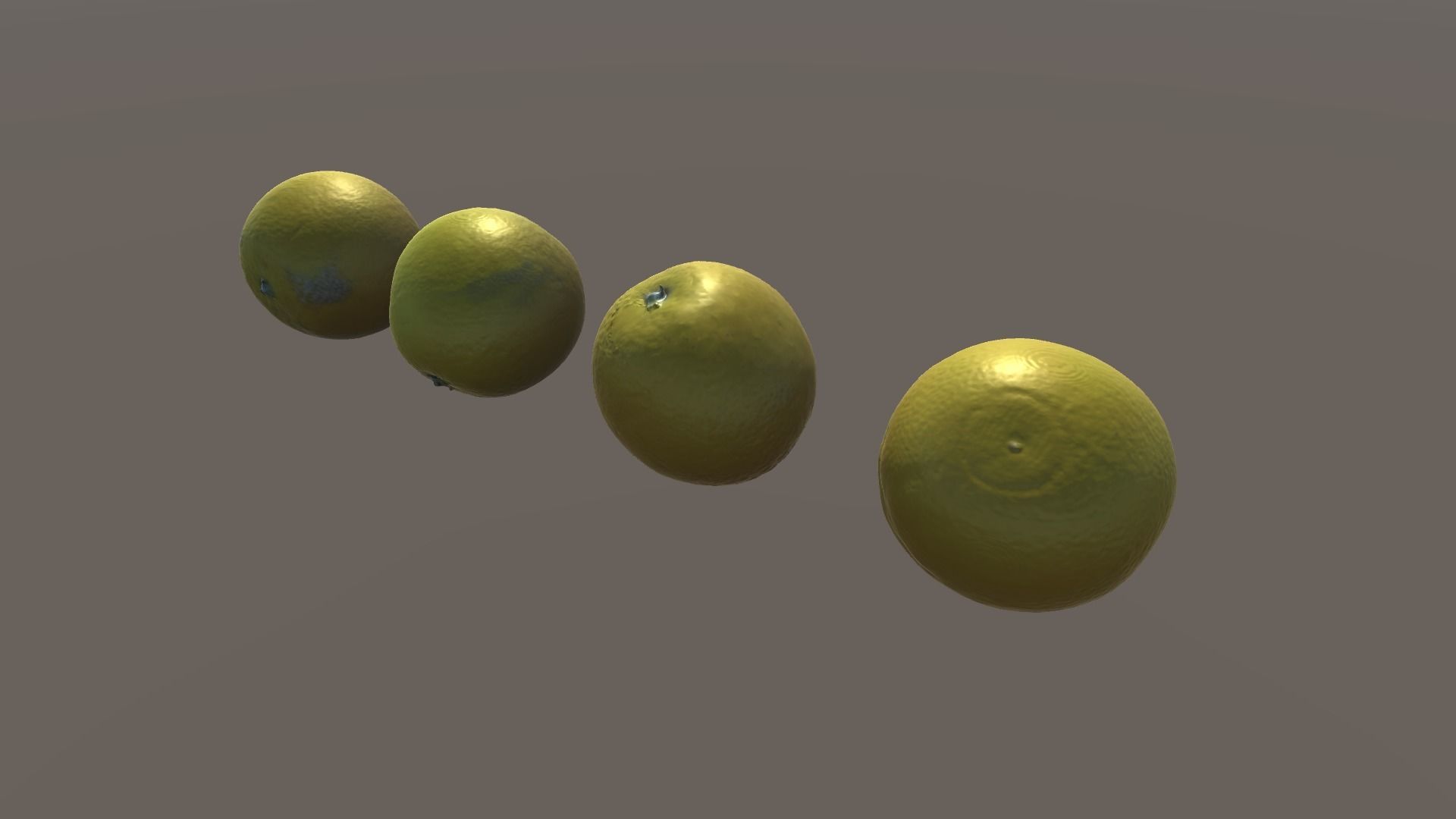 Scanned Oranges Low-poly 3D model_3