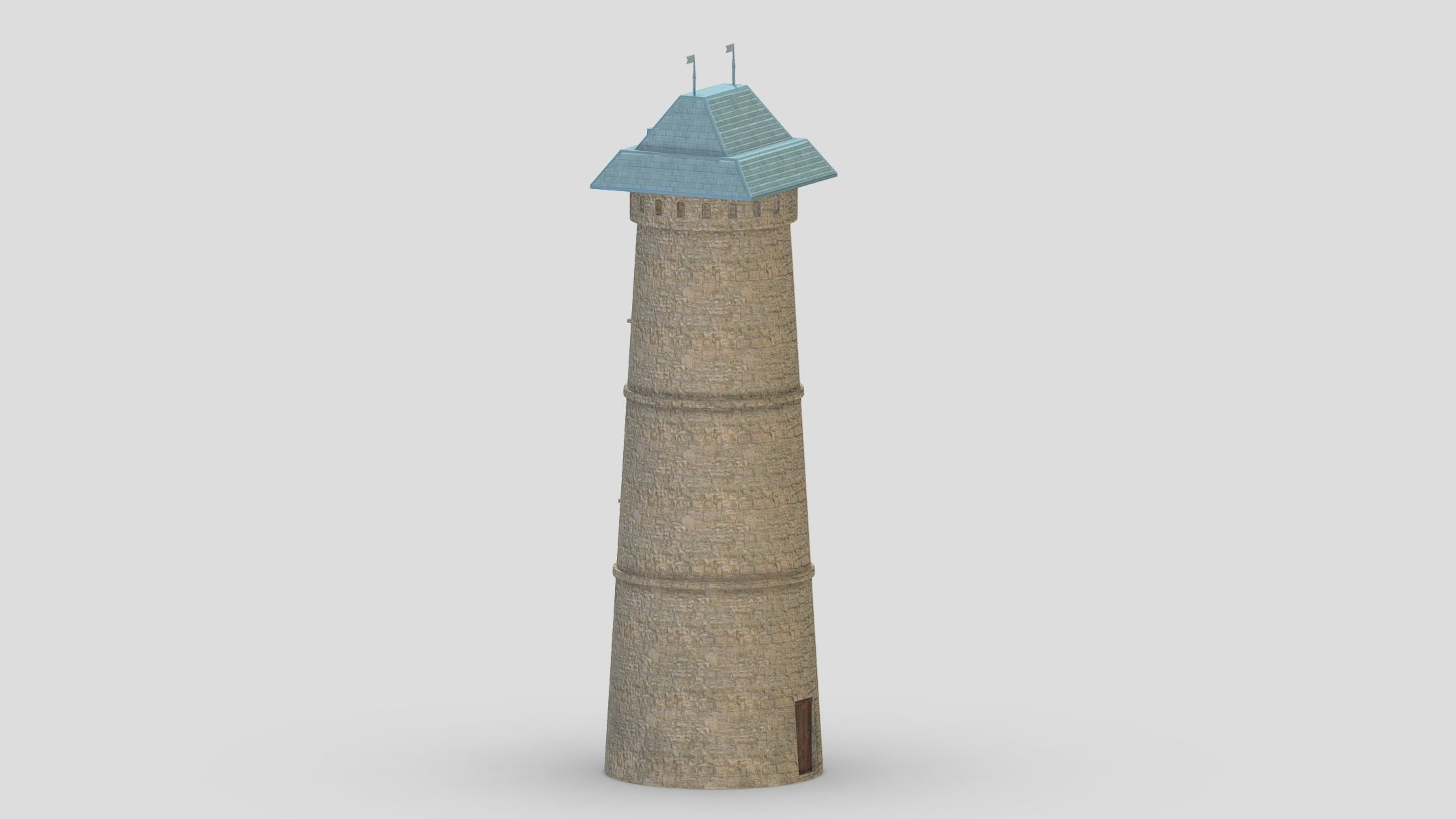 Medieval Castle Module 12 Low Poly PBR Realisti Low-poly 3D model_5