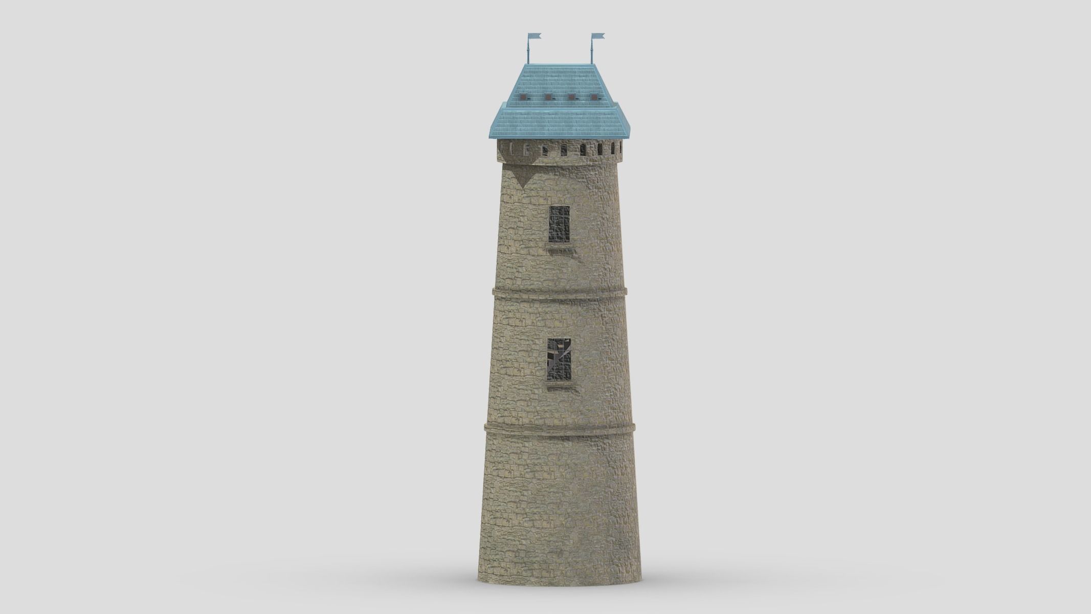 Medieval Castle Module 12 Low Poly PBR Realisti Low-poly 3D model_7