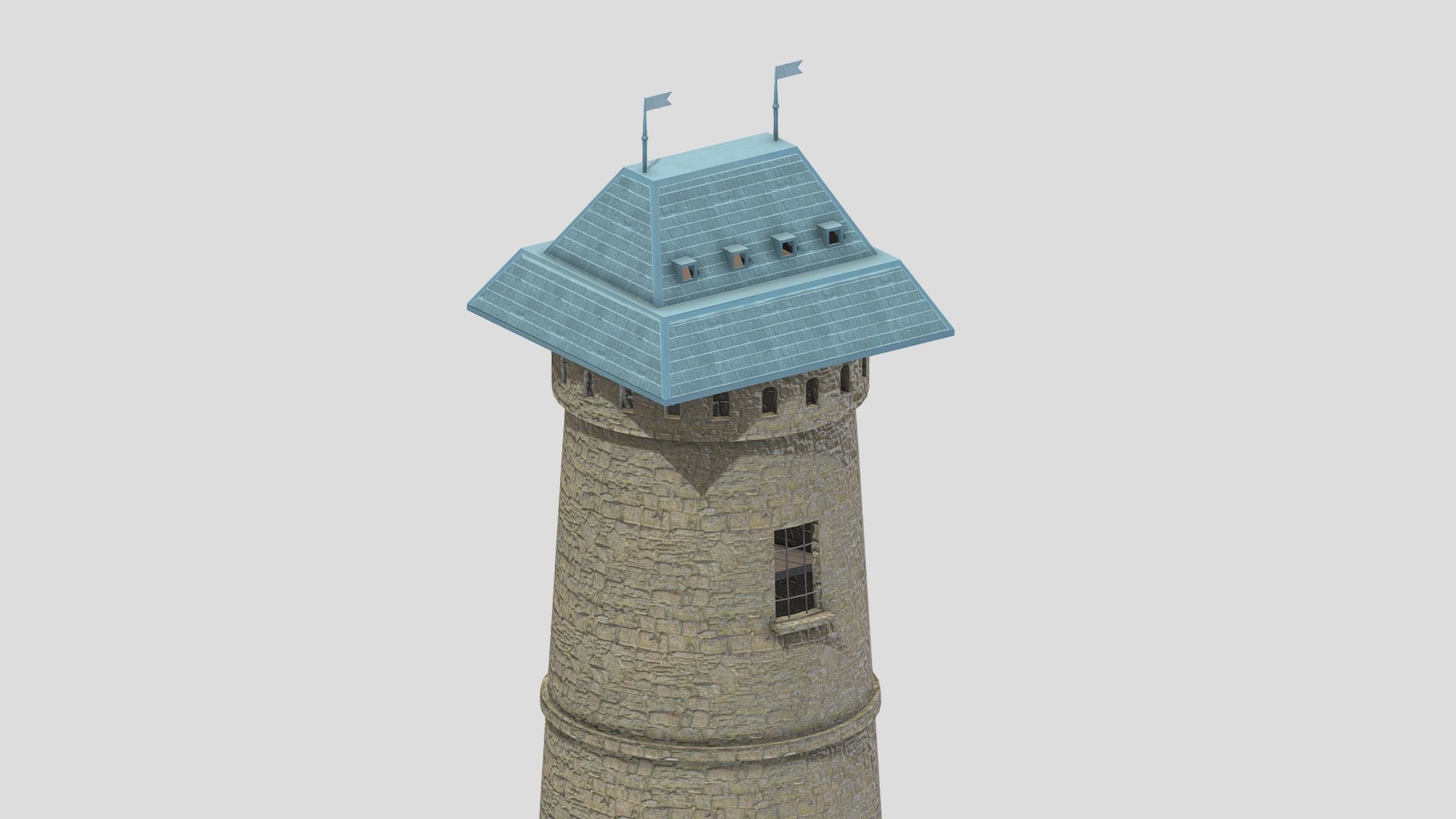 Medieval Castle Module 12 Low Poly PBR Realisti Low-poly 3D model_9