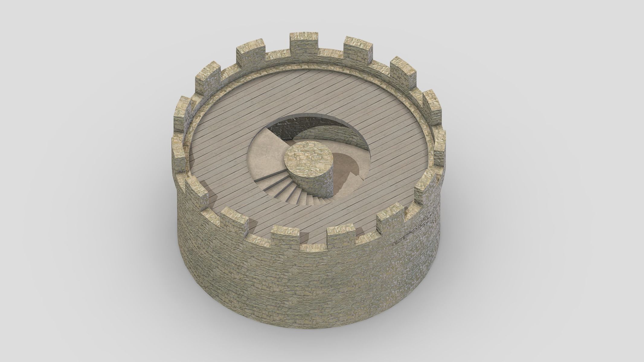 Medieval Castle Module 13 Low Poly PBR Realistic Low-poly 3D model_5