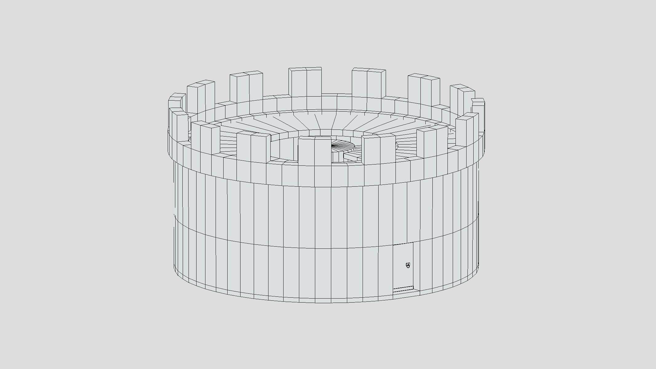 Medieval Castle Module 13 Low Poly PBR Realistic Low-poly 3D model_1