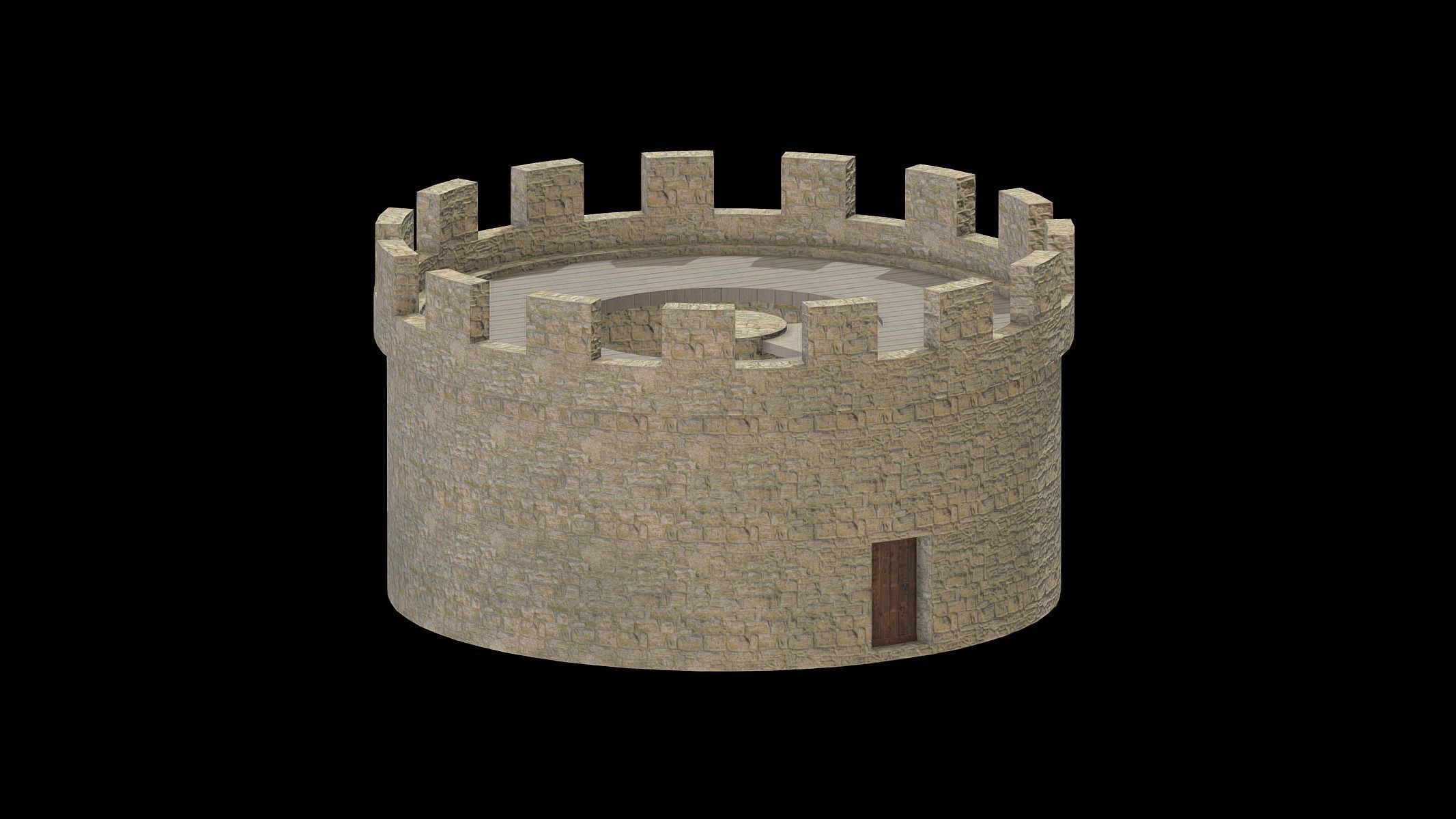 Medieval Castle Module 13 Low Poly PBR Realistic Low-poly 3D model_2