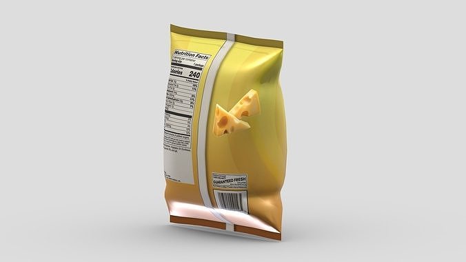Supermarket Chips 01 Low Poly PBR Realistic Low-poly 3D model 4