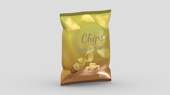 Supermarket Chips 01 Low Poly PBR Realistic Low-poly 3D model