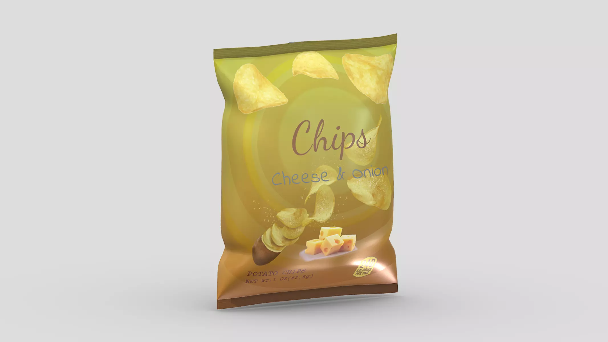 Supermarket Chips 01 Low Poly PBR Realistic Low-poly 3D model_0