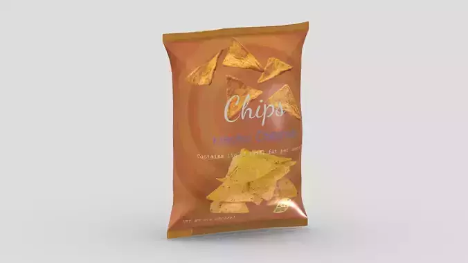 Supermarket Chips 02 Low Poly PBR Realistic