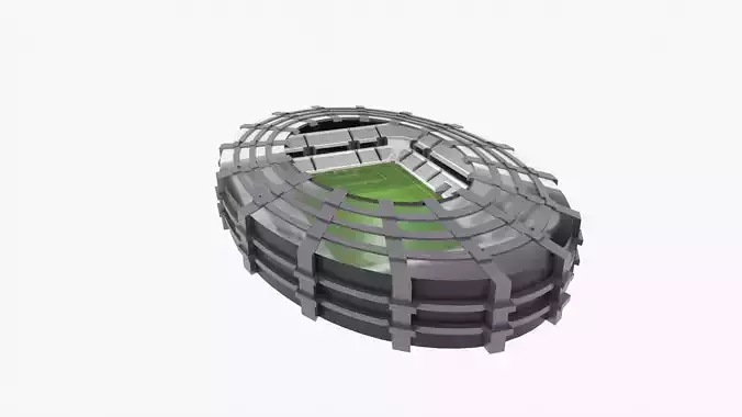 Soccer Stadium Low-poly 3D model