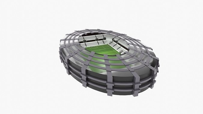Soccer Stadium Low-poly 3D model