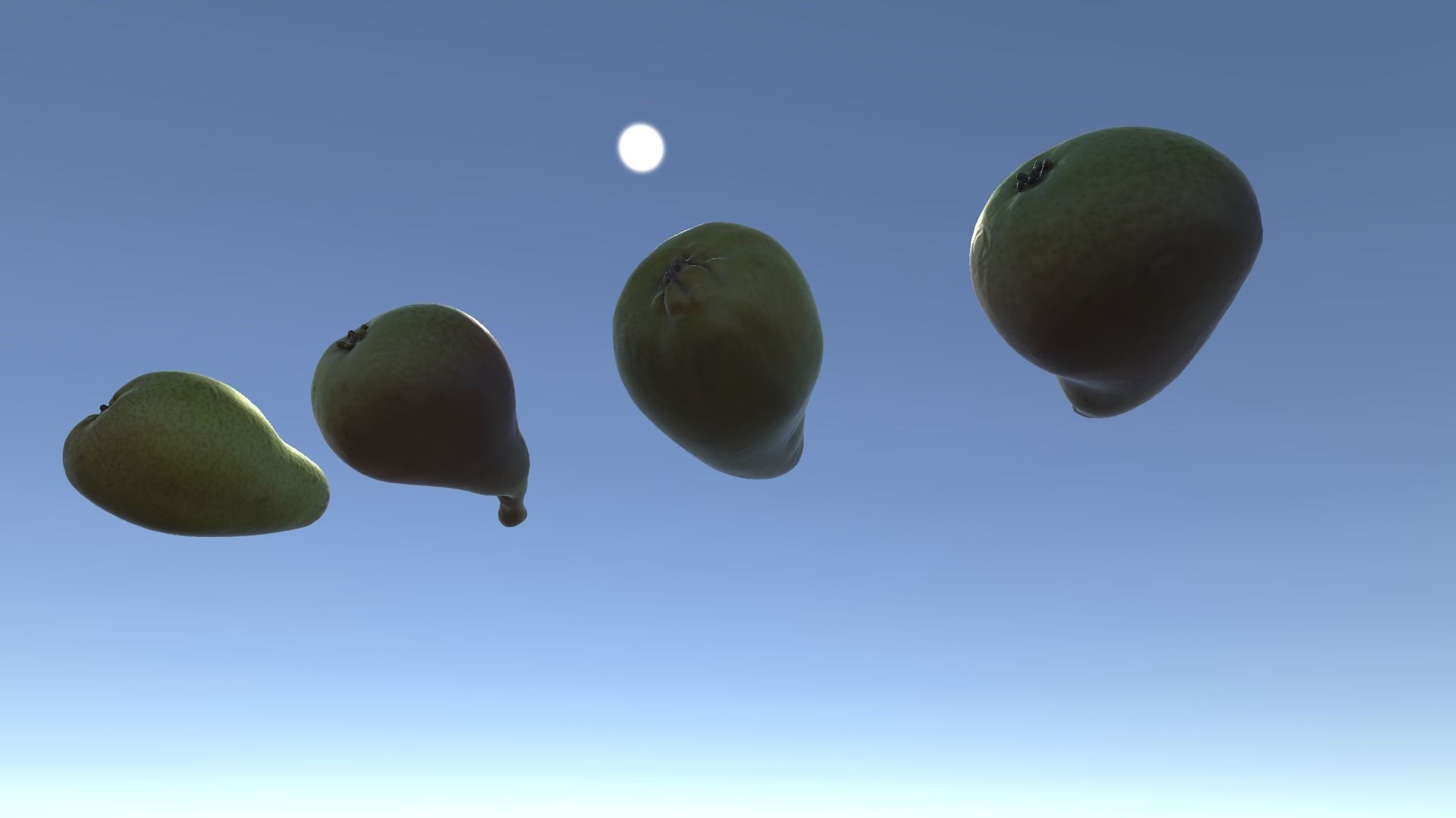 Scanned Pears Low-poly 3D model_4