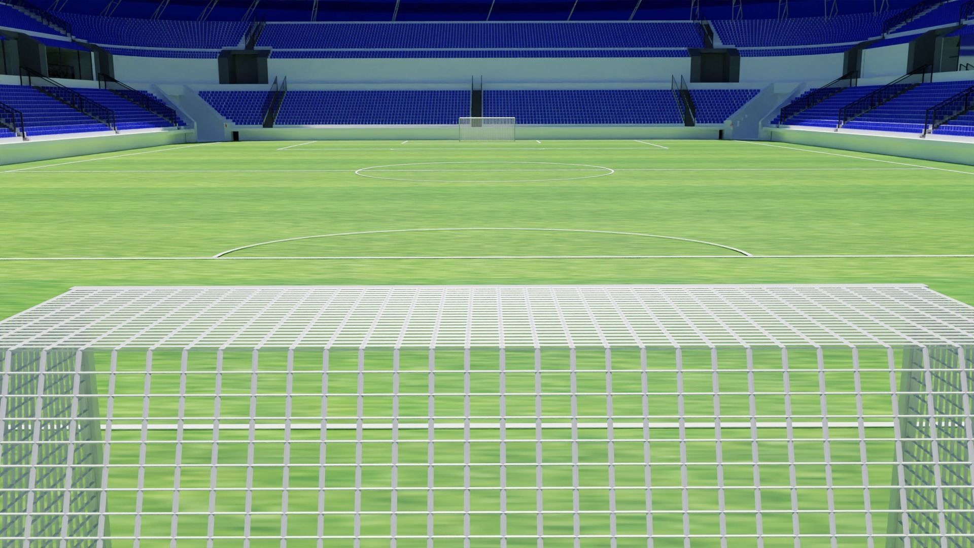 Soccer Stadium Low-poly 3D model_6