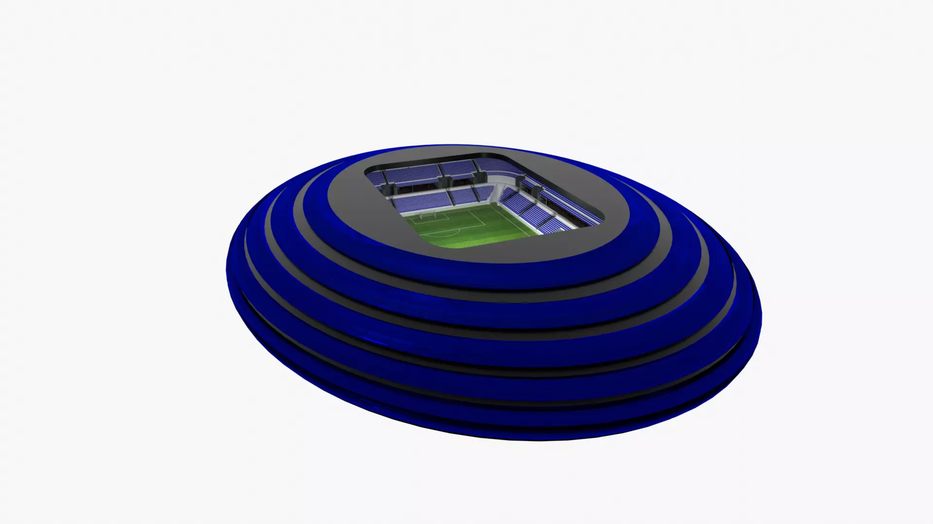 Soccer Stadium Low-poly 3D model_0