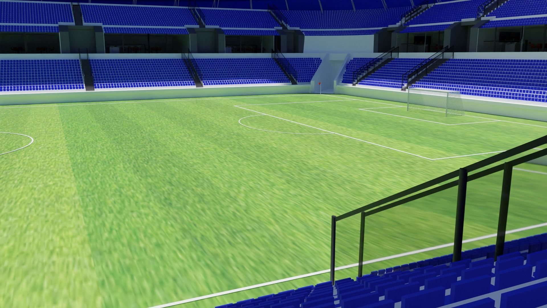 Soccer Stadium Low-poly 3D model_7