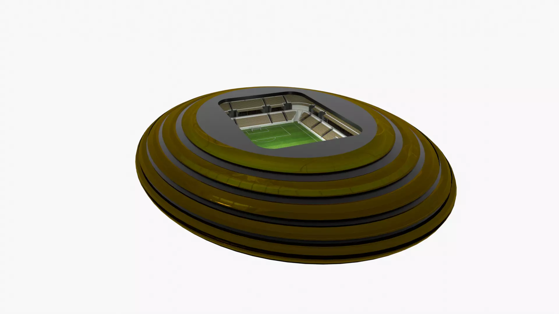 Soccer Stadium Low-poly 3D model_0