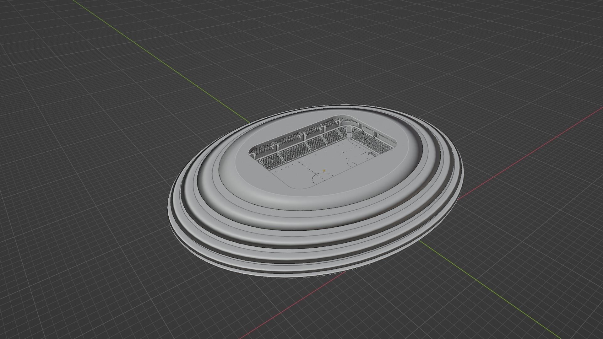 Soccer Stadium Low-poly 3D model_8