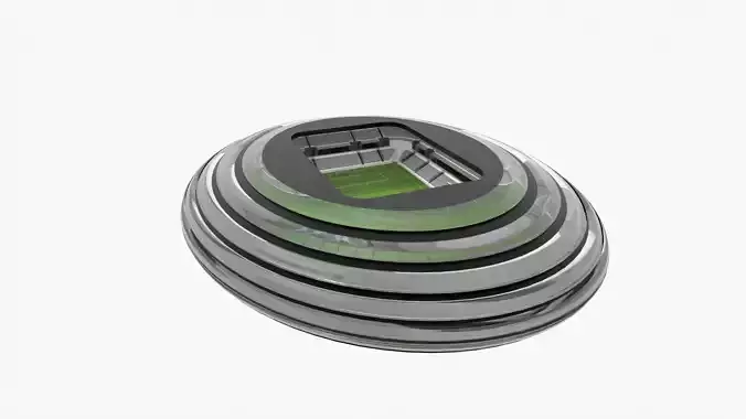 Soccer Stadium Low-poly 3D model