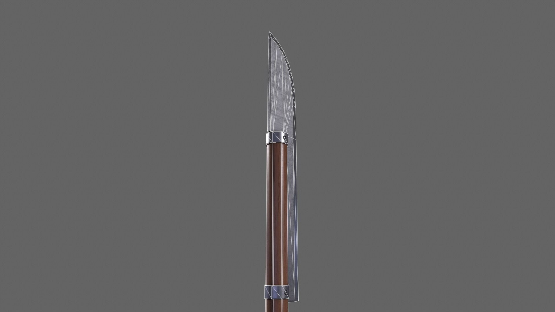 PBR Polearm V1b Low-poly 3D model_9